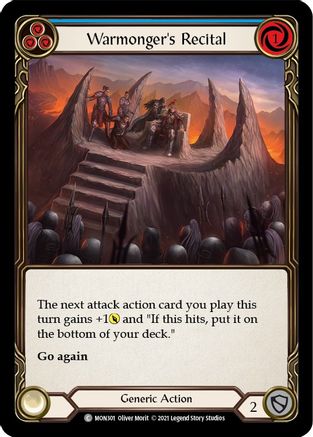 Warmonger's Recital (Blue) (MON301) [Monarch] Unlimited Edition - Deck Out Gaming