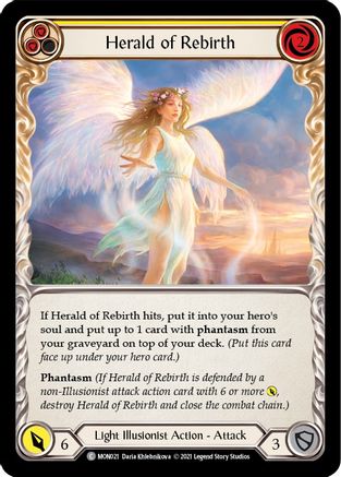 Herald of Rebirth (Yellow) (MON021) [Monarch] 1st Edition - Deck Out Gaming