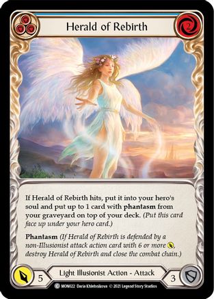Herald of Rebirth (Blue) (MON022) [Monarch] 1st Edition - Deck Out Gaming
