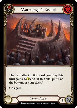 Warmonger's Recital (Red) (MON299) [Monarch] Unlimited Edition - Deck Out Gaming