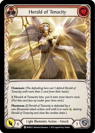 Herald of Tenacity (Red) (MON023) [Monarch] Unlimited Edition Rainbow Foil - Deck Out Gaming