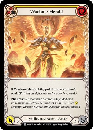 Wartune Herald (Yellow) (MON027) [Monarch] Unlimited Edition Rainbow Foil - Deck Out Gaming