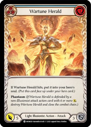 Wartune Herald (Blue) (MON028) [Monarch] 1st Edition - Deck Out Gaming