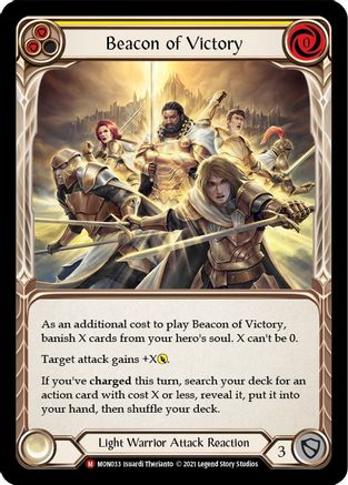 Beacon of Victory (MON033) [Monarch] Unlimited Edition Rainbow Foil - Deck Out Gaming