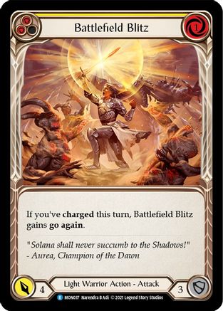 Battlefield Blitz (Yellow) (MON037) [Monarch] 1st Edition - Deck Out Gaming
