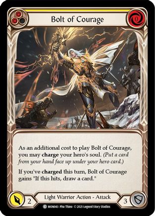 Bolt of Courage (Yellow) (MON043) [Monarch] 1st Edition - Deck Out Gaming