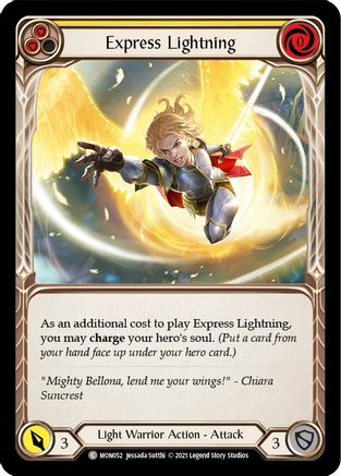 Express Lightning (Yellow) (MON052) [Monarch] Unlimited Edition - Deck Out Gaming