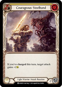 Courageous Steelhand (Yellow) (MON058) [Monarch] Unlimited Edition Rainbow Foil - Deck Out Gaming