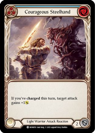 Courageous Steelhand (Blue) (MON059) [Monarch] Unlimited Edition - Deck Out Gaming