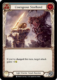 Courageous Steelhand (Blue) (MON059) [Monarch] Unlimited Edition Rainbow Foil - Deck Out Gaming