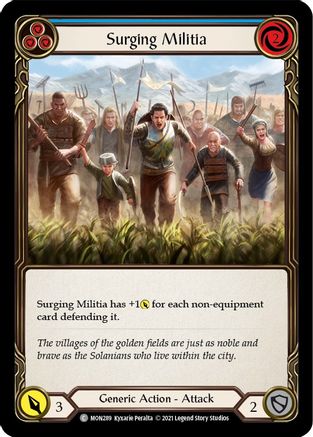 Surging Militia (Blue) (MON289) [Monarch] Unlimited Edition - Deck Out Gaming