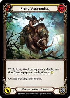 Stony Woottonhog (Yellow) (MON285) [Monarch] Unlimited Edition - Deck Out Gaming