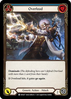 Overload (Blue) (MON277) [Monarch] 1st Edition Rainbow Foil - Deck Out Gaming