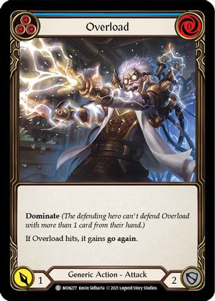 Overload (Blue) (MON277) [Monarch] Unlimited Edition Rainbow Foil - Deck Out Gaming