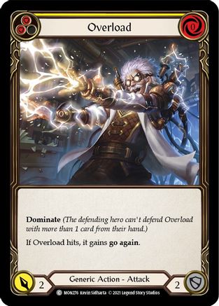 Overload (Yellow) (MON276) [Monarch] Unlimited Edition - Deck Out Gaming