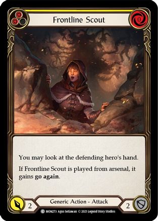 Frontline Scout (Yellow) (MON273) [Monarch] Unlimited Edition Rainbow Foil - Deck Out Gaming