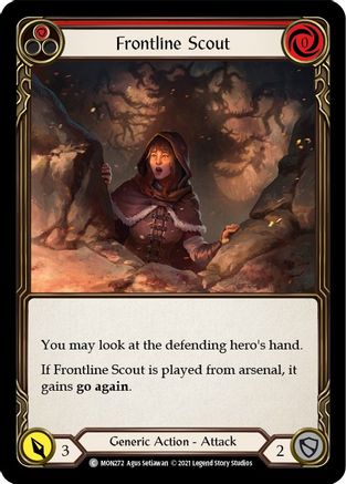 Frontline Scout (Red) (MON272) [Monarch] Unlimited Edition Rainbow Foil - Deck Out Gaming