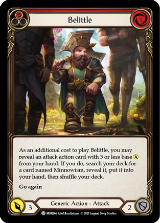 Belittle (Red) (MON266) [Monarch] Unlimited Edition Rainbow Foil - Deck Out Gaming