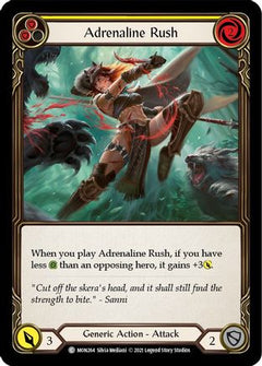 Adrenaline Rush (Yellow) (MON264) [Monarch] 1st Edition Rainbow Foil - Deck Out Gaming