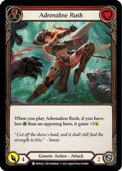 Adrenaline Rush (Red) (MON263) [Monarch] 1st Edition Rainbow Foil - Deck Out Gaming