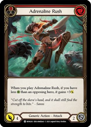 Adrenaline Rush (Red) (MON263) [Monarch] 1st Edition - Deck Out Gaming