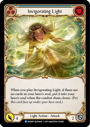 Invigorating Light (Blue) (MON068) [Monarch] 1st Edition Rainbow Foil - Deck Out Gaming