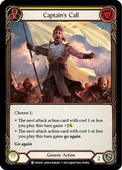 Captain's Call (Yellow) (MON261) [Monarch] Unlimited Edition Rainbow Foil - Deck Out Gaming