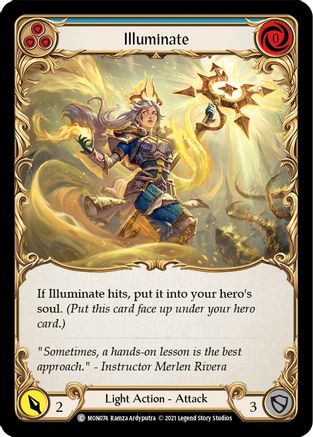 Illuminate (Blue) (MON074) [Monarch] 1st Edition Rainbow Foil - Deck Out Gaming
