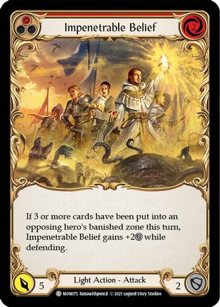 Impenetrable Belief (Red) (MON075) [Monarch] Unlimited Edition - Deck Out Gaming