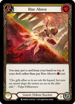 Rise Above (Yellow) (MON258) [Monarch] 1st Edition Rainbow Foil - Deck Out Gaming