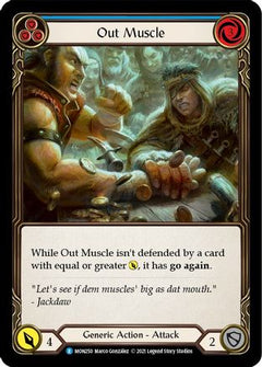 Out Muscle (Blue) (MON250) [Monarch] 1st Edition Rainbow Foil - Deck Out Gaming
