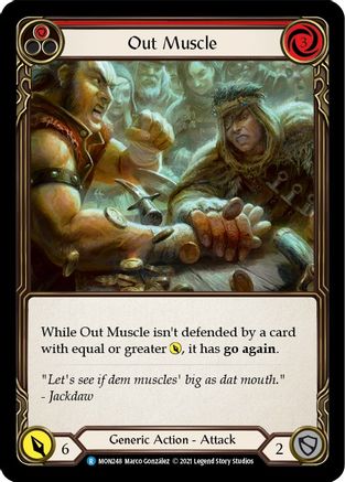 Out Muscle (Red) (MON248) [Monarch] 1st Edition Rainbow Foil - Deck Out Gaming
