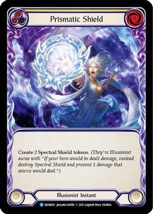 Prismatic Shield (Yellow) (MON093) [Monarch] 1st Edition Rainbow Foil - Deck Out Gaming