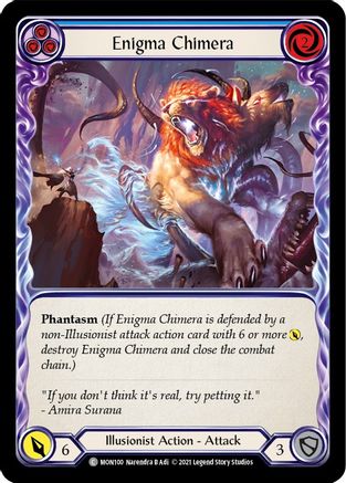 Enigma Chimera (Blue) (MON100) [Monarch] Unlimited Edition Rainbow Foil - Deck Out Gaming