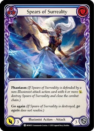 Spears of Surreality (Blue) (MON103) [Monarch] Unlimited Edition Rainbow Foil - Deck Out Gaming