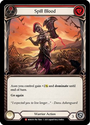 Spill Blood (MON109) [Monarch] Unlimited Edition Rainbow Foil - Deck Out Gaming