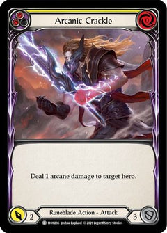 Arcanic Crackle (Yellow) (MON236) [Monarch] Unlimited Edition Rainbow Foil - Deck Out Gaming