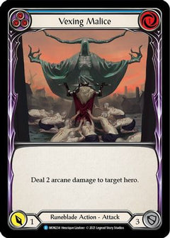Vexing Malice (Blue) (MON234) [Monarch] Unlimited Edition Rainbow Foil - Deck Out Gaming