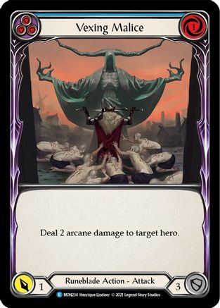 Vexing Malice (Blue) (MON234) [Monarch] 1st Edition Rainbow Foil - Deck Out Gaming