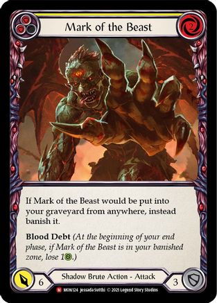 Mark of the Beast (MON124) [Monarch] Unlimited Edition Rainbow Foil - Deck Out Gaming