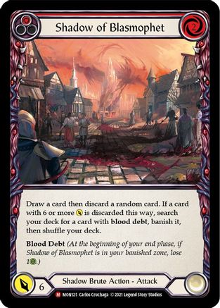 Shadow of Blasmophet (MON125) [Monarch] Unlimited Edition Rainbow Foil - Deck Out Gaming