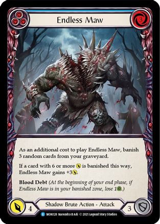 Endless Maw (Blue) (MON128) [Monarch] 1st Edition Rainbow Foil - Deck Out Gaming