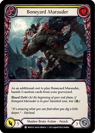 Boneyard Marauder (Yellow) (MON136) [Monarch] Unlimited Edition Rainbow Foil - Deck Out Gaming