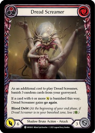 Dread Screamer (Red) (MON141) [Monarch] Unlimited Edition Rainbow Foil - Deck Out Gaming
