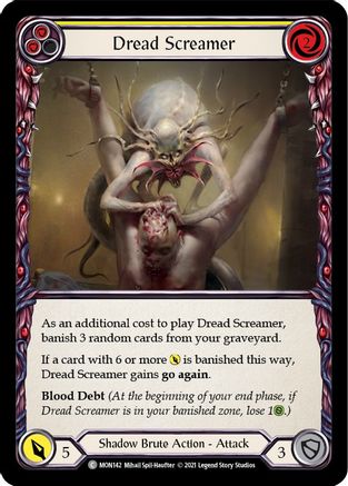 Dread Screamer (Yellow) (MON142) [Monarch] 1st Edition - Deck Out Gaming