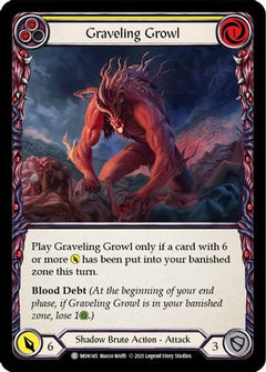 Graveling Growl (Yellow) (MON145) [Monarch] 1st Edition Rainbow Foil - Deck Out Gaming