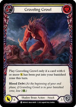 Graveling Growl (Yellow) (MON145) [Monarch] Unlimited Edition - Deck Out Gaming