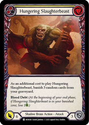 Hungering Slaughterbeast (Yellow) (MON148) [Monarch] Unlimited Edition - Deck Out Gaming