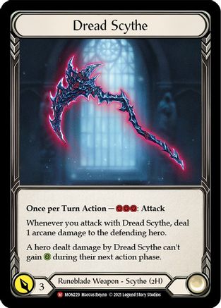 Dread Scythe (MON229) [Monarch] 1st Edition Cold Foil - Deck Out Gaming