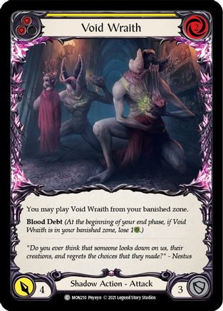 Void Wraith (Yellow) (MON210) [Monarch] 1st Edition - Deck Out Gaming